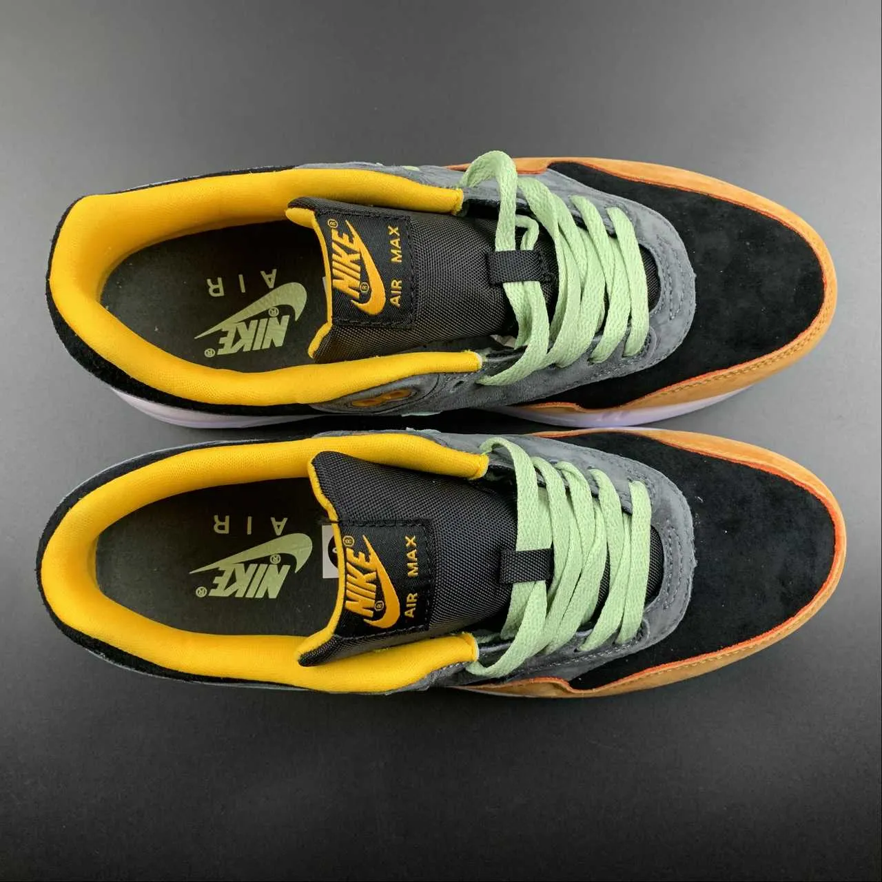 Speed - improving Air Max 1 Ugly Duckling Anthracite Honeydew Black Kumquat DZ0482-001