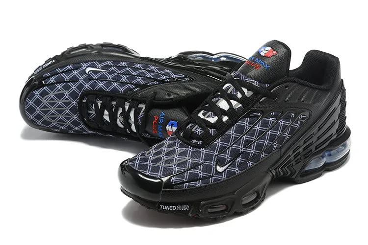 Air Max Plus 3 Saint-Denis 93 Black Blue Line Football DV3295-001 zipper closure shoes high - arched foot shoe adjustment