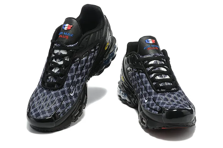 Air Max Plus 3 Saint-Denis 93 Black Blue Line Football DV3295-001 running shoes with gel cushioning