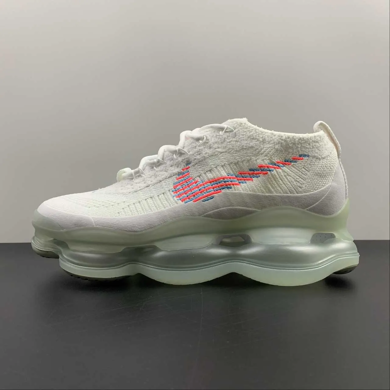 Air Max Scorpion FK White Lagoon Pulse Hot Punch DV7402-100 Foot Freedom plastic - finish - design shoes