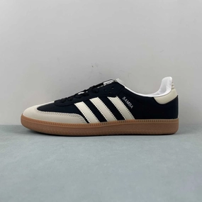 Adidas Samba OG Core Black Wonder White Metallic Silver IE5836 No Tie Style