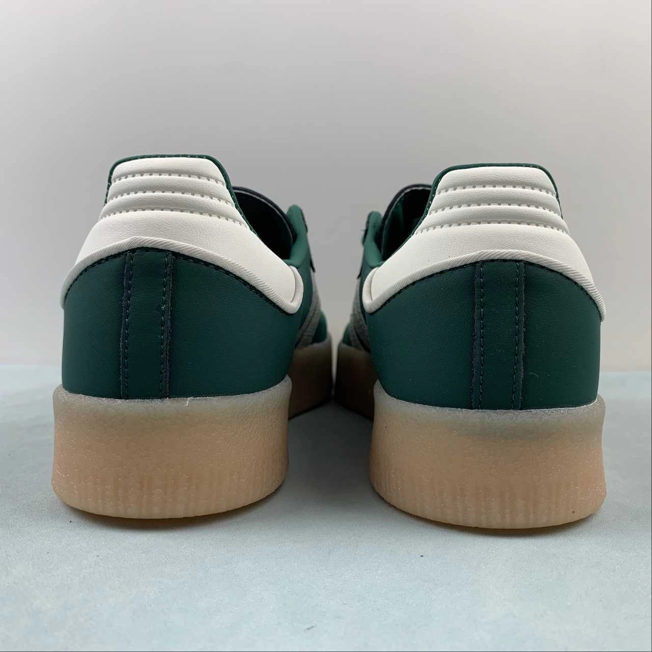 Soft Upper Neat Style Adidas Samba Vegan Dark Green Cloud White Gold IF1835