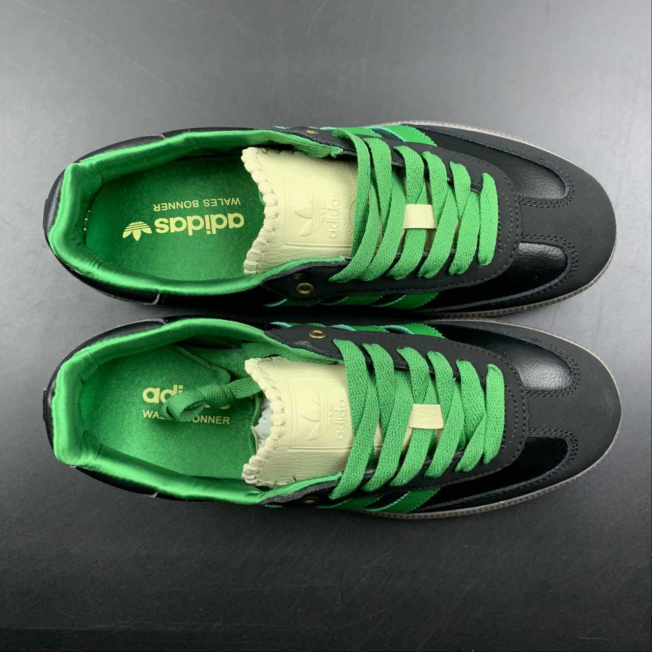Mesh   lined Outdoor Walking Adidas Wales Bonner X Samba Black Green Core White Cream S42590
