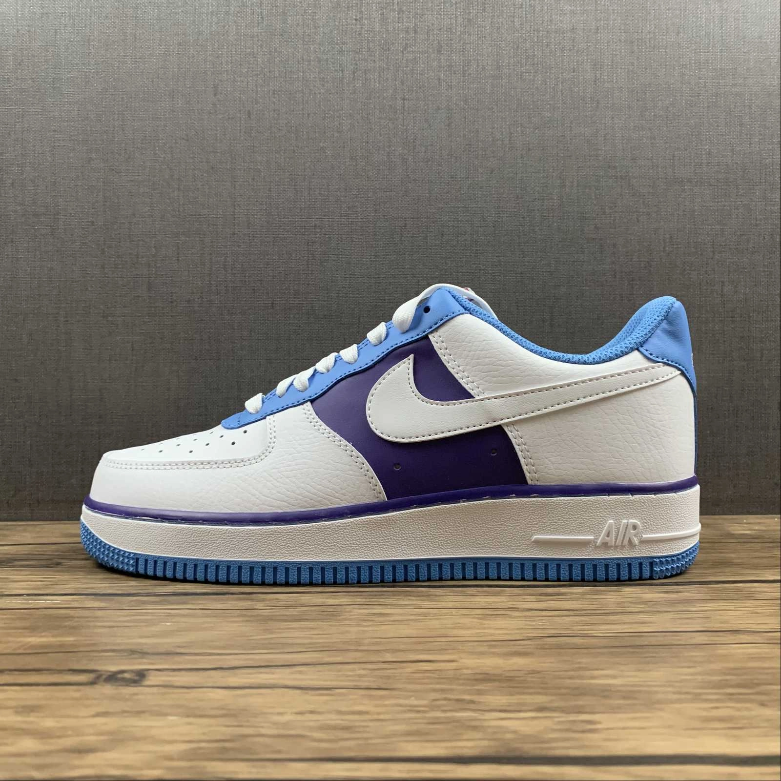 Air Force 1 07 LV8 EMB Lakers NBA 75th White Coast Field Purple White DC8874 101 Relax Day
