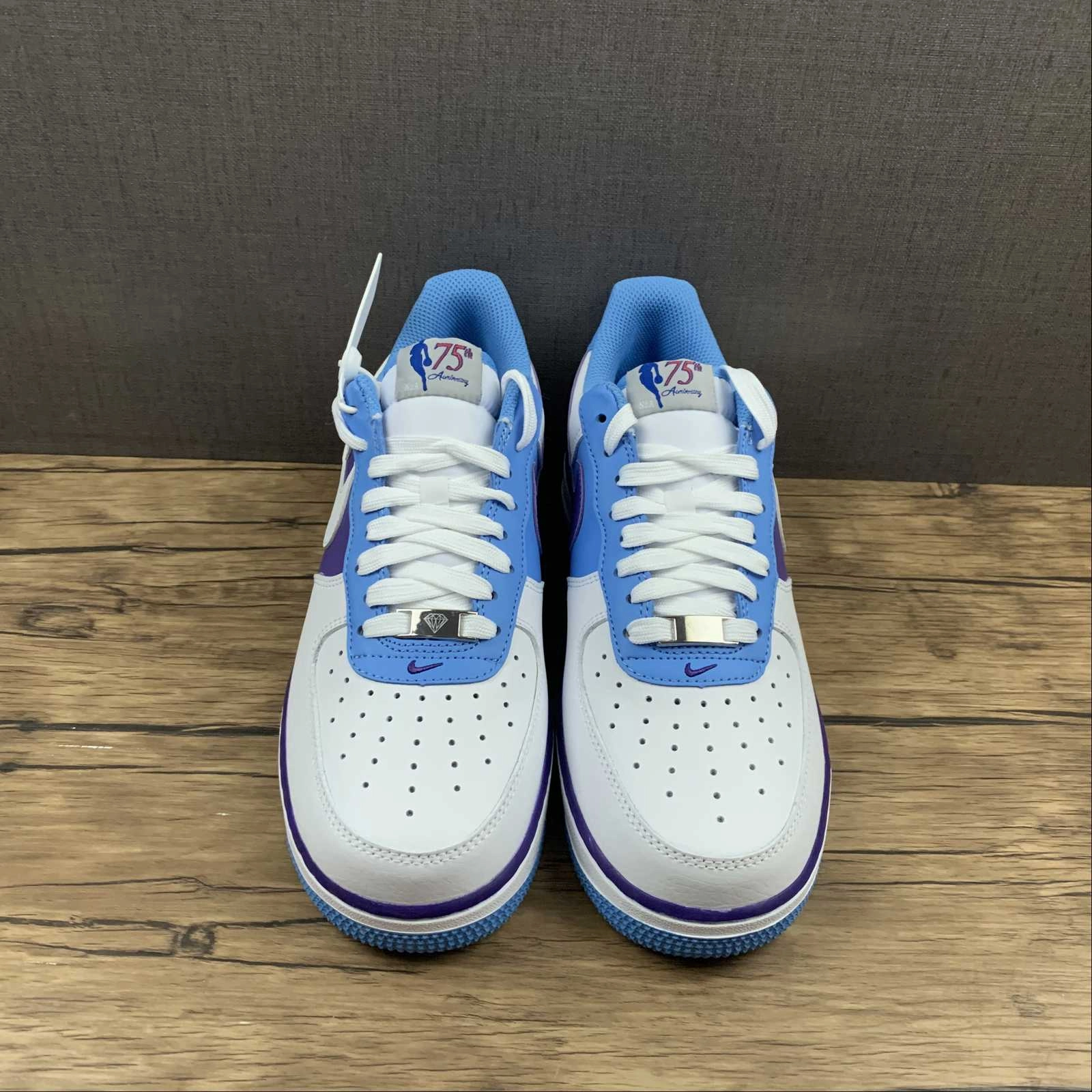 Mood Fit Flexible Arch Air Force 1 07 LV8 EMB Lakers NBA 75th White Coast Field Purple White DC8874 101