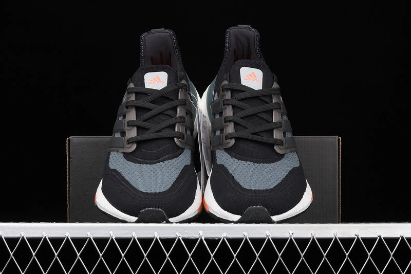 Adidas UltraBoost 21 Black Ligh Blue Precision Edge Design Thermoregulating