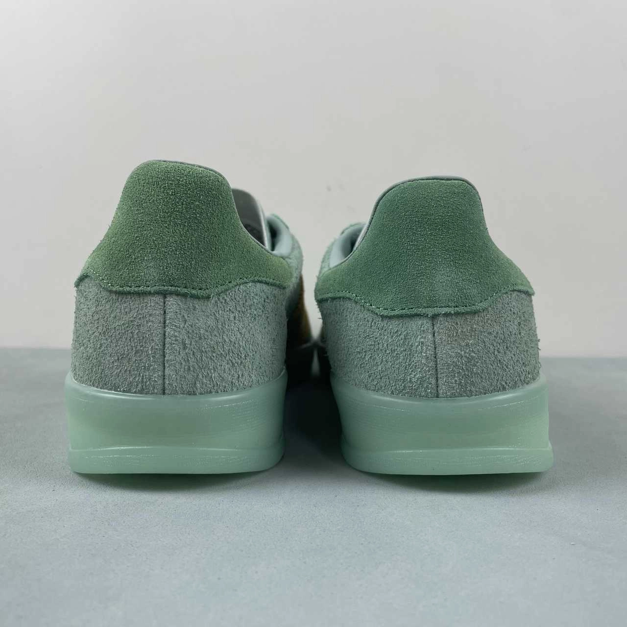 Adidas Gazelle Indoor Hazy Green Crew Yellow Preloved Green IG6783 Stable Feel Celebrate Walk