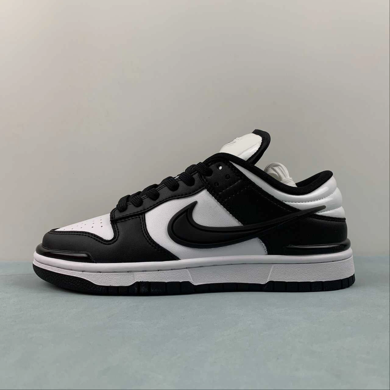 SB Dunk Low Twist Panda White Black DZ2794-001 Travel Style understated look
