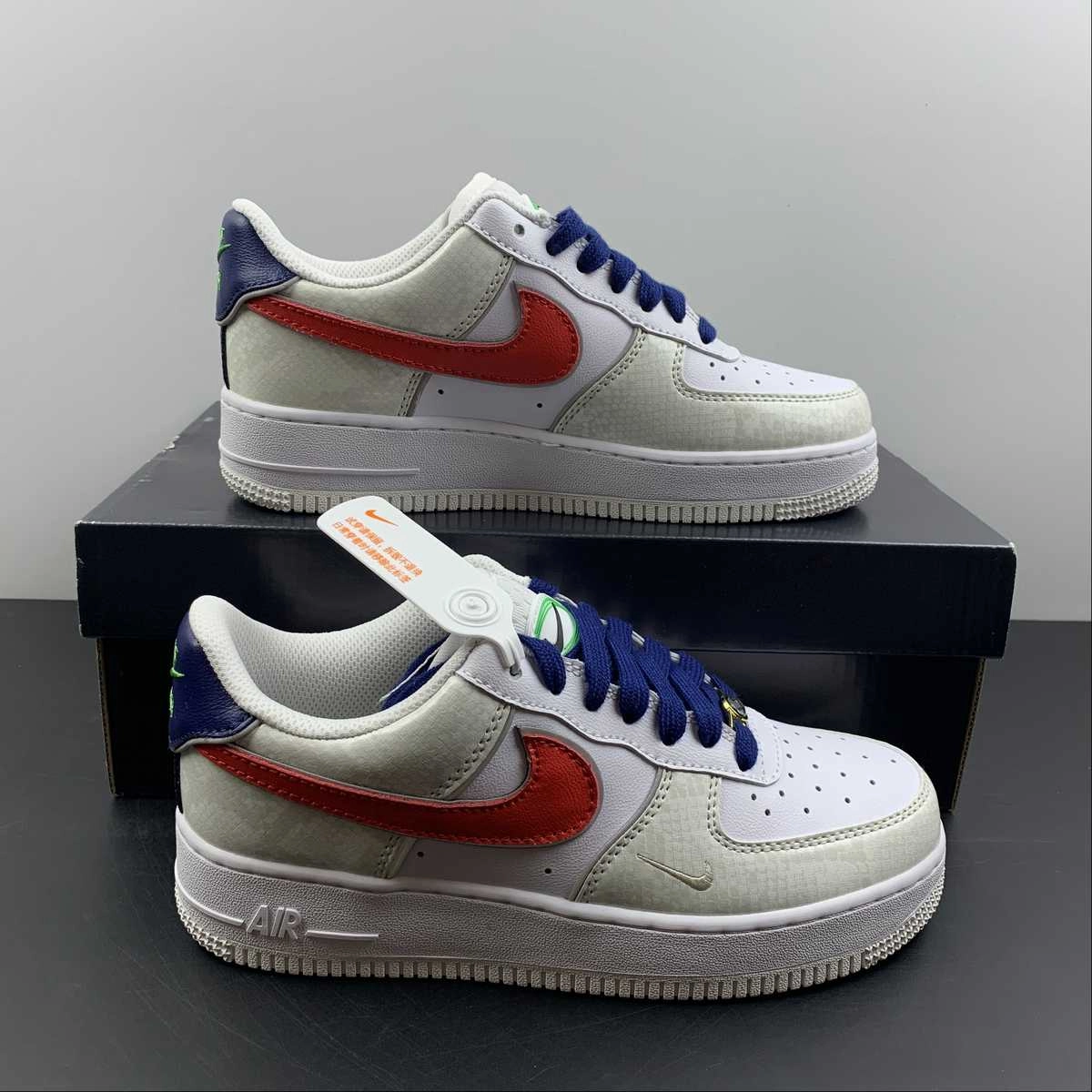 Air Force 1 07 LX Just Do It University Red White DV1493-161 Foot Journey