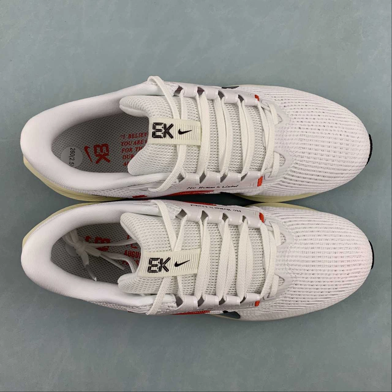 Air Zoom Pegasus 40 White Warm Red Black FJ0686-100 Lightweight Material