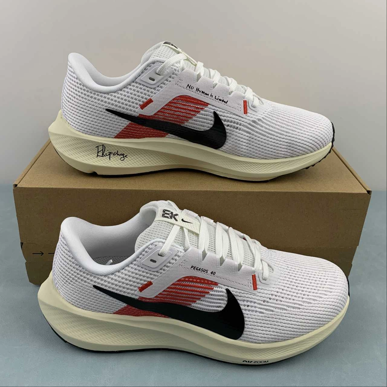 Air Zoom Pegasus 40 White Warm Red Black FJ0686-100 Layer Support