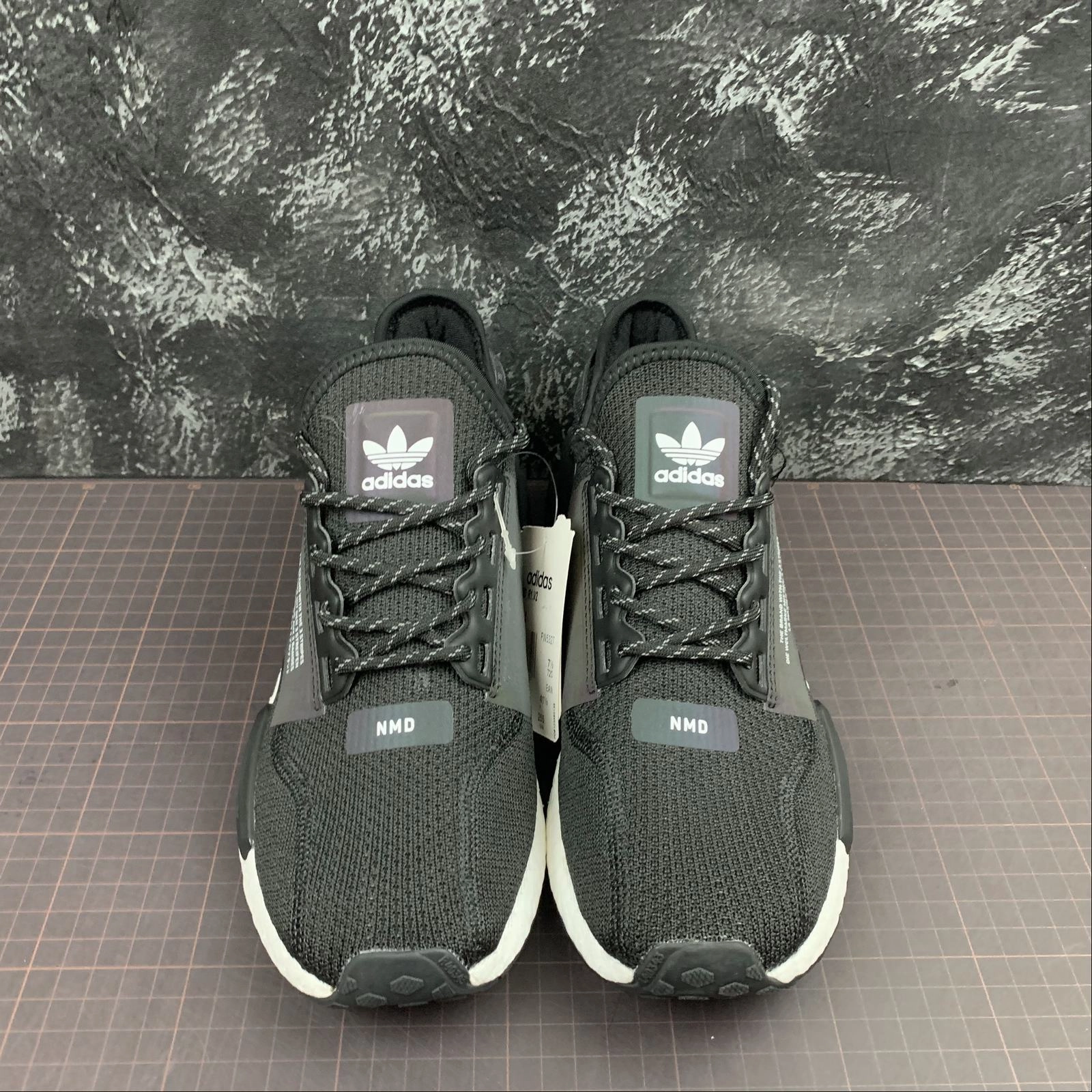 Adidas NMD R1 V2 Black Gold and White stain - resistant - coating - durability shoes achievement