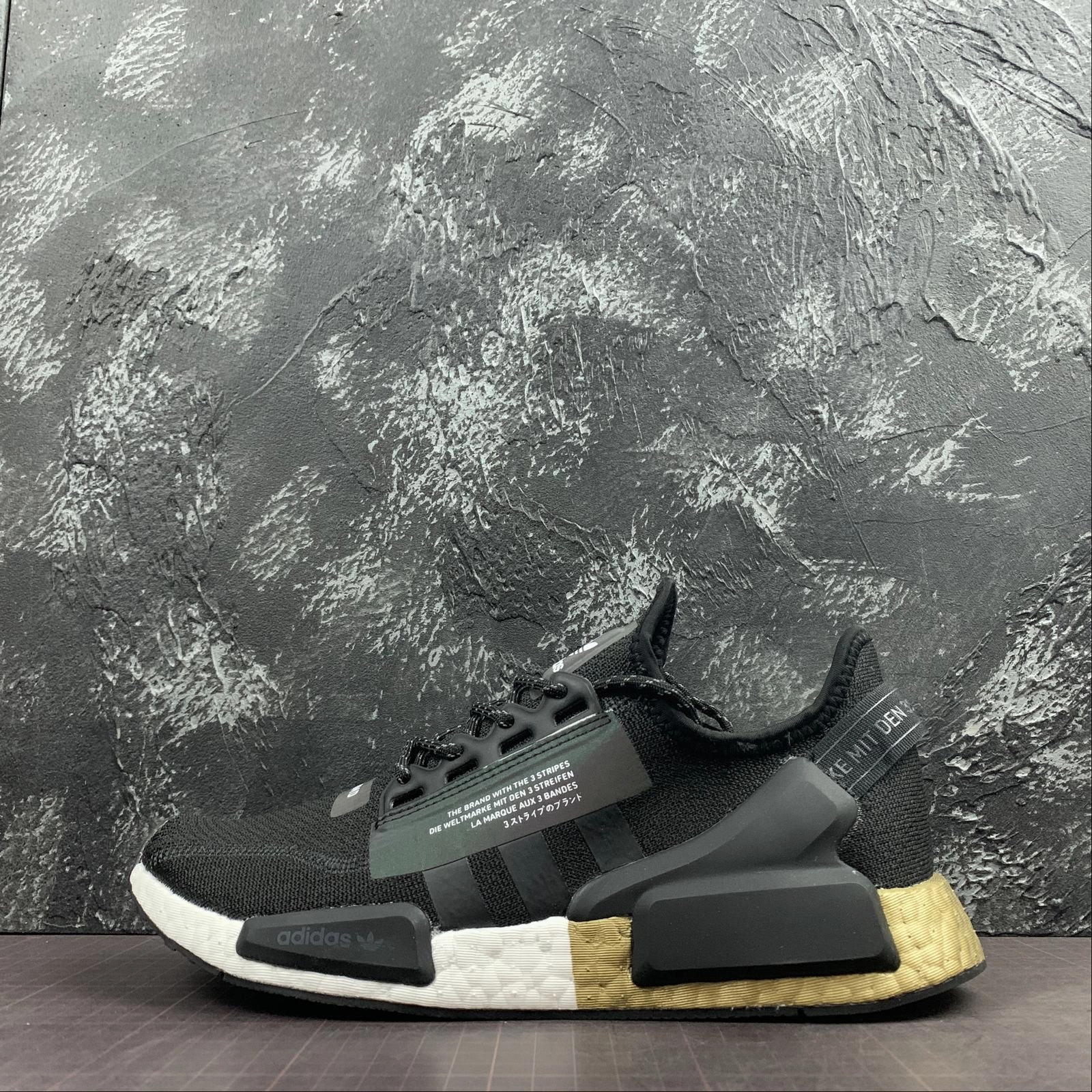 Adidas NMD R1 V2 Black Gold and White stability - focused shoe purpose running - culture