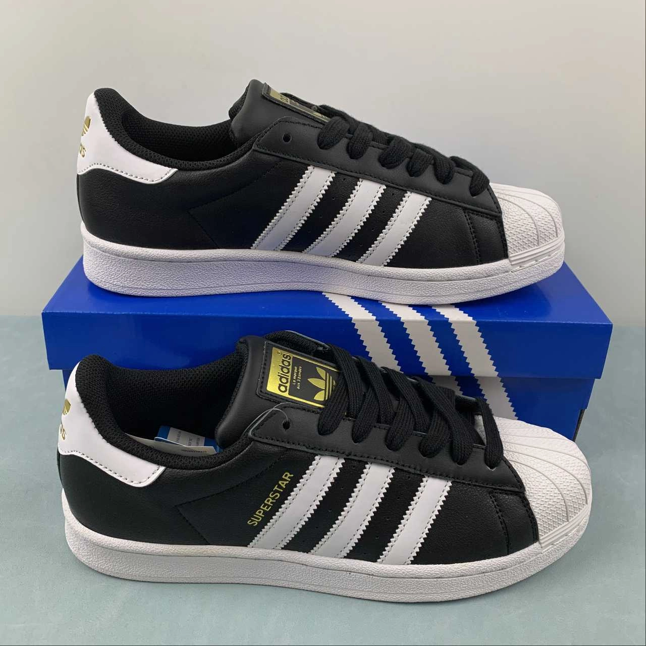 Adidas Superstar Bold Black White Black FV3335 weekend run outdoor running shoe components