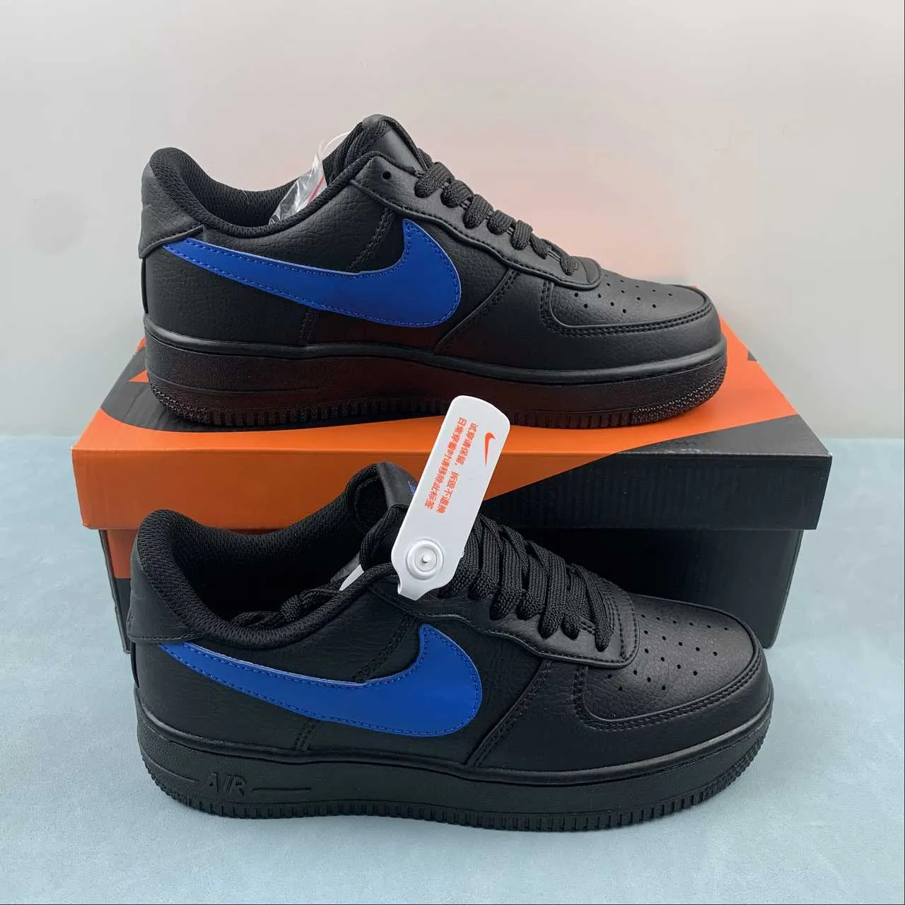 Air Force 1 07 Low Black Blue CI9553-021 Comfortable Weekend Fit