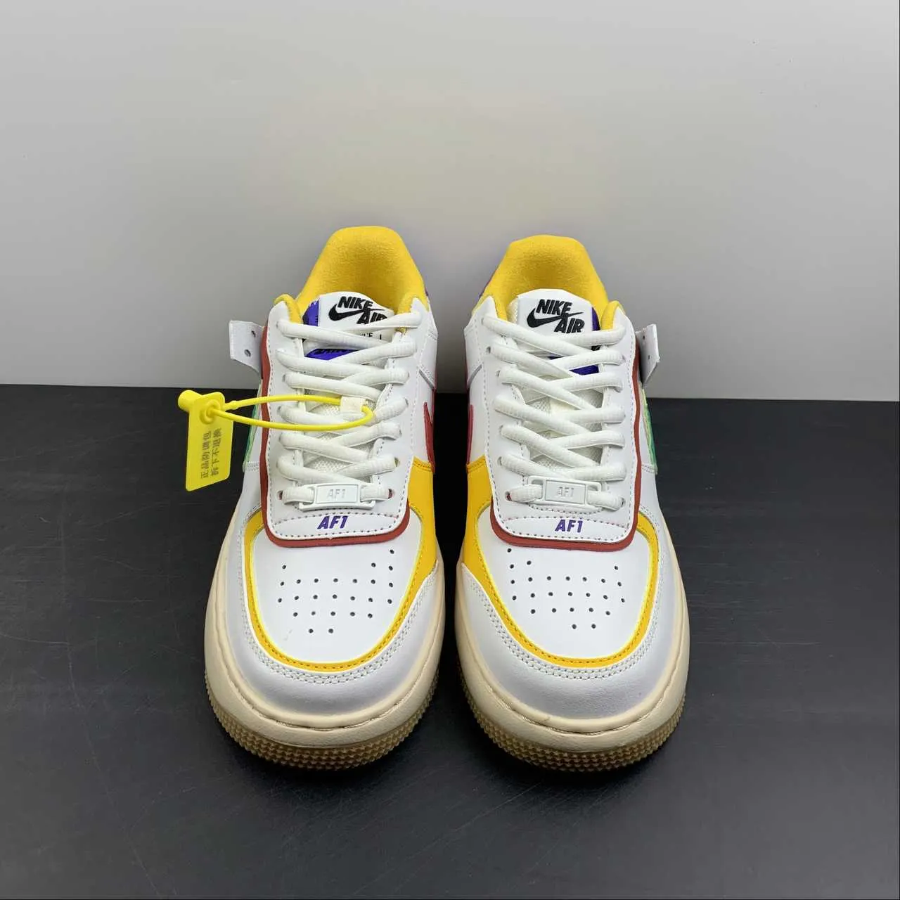 Air Force 1 Shadow White Green Red Yellow Multicolor CI0919-118 Street Fashioned Celebrate Walk