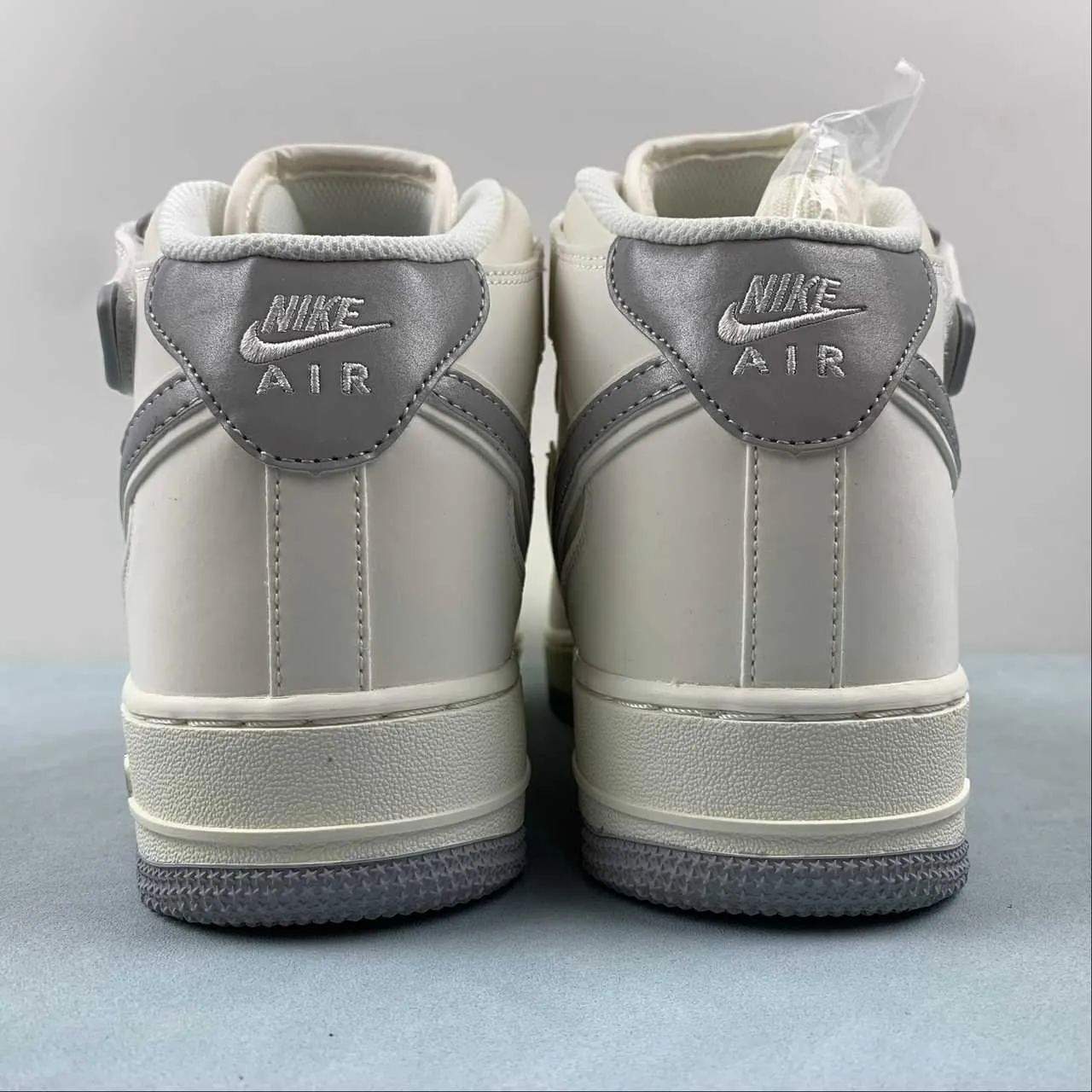 Compact Wedge Sole Air Force 1 07 Mid White Gray SH0235-522