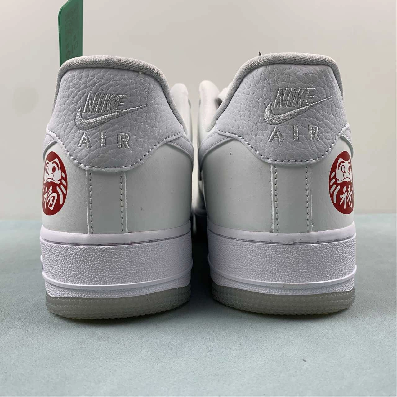 Air Force 1 07 Low Daruma I Believe White University Red DD9941-100 Sporty Style Flexibility