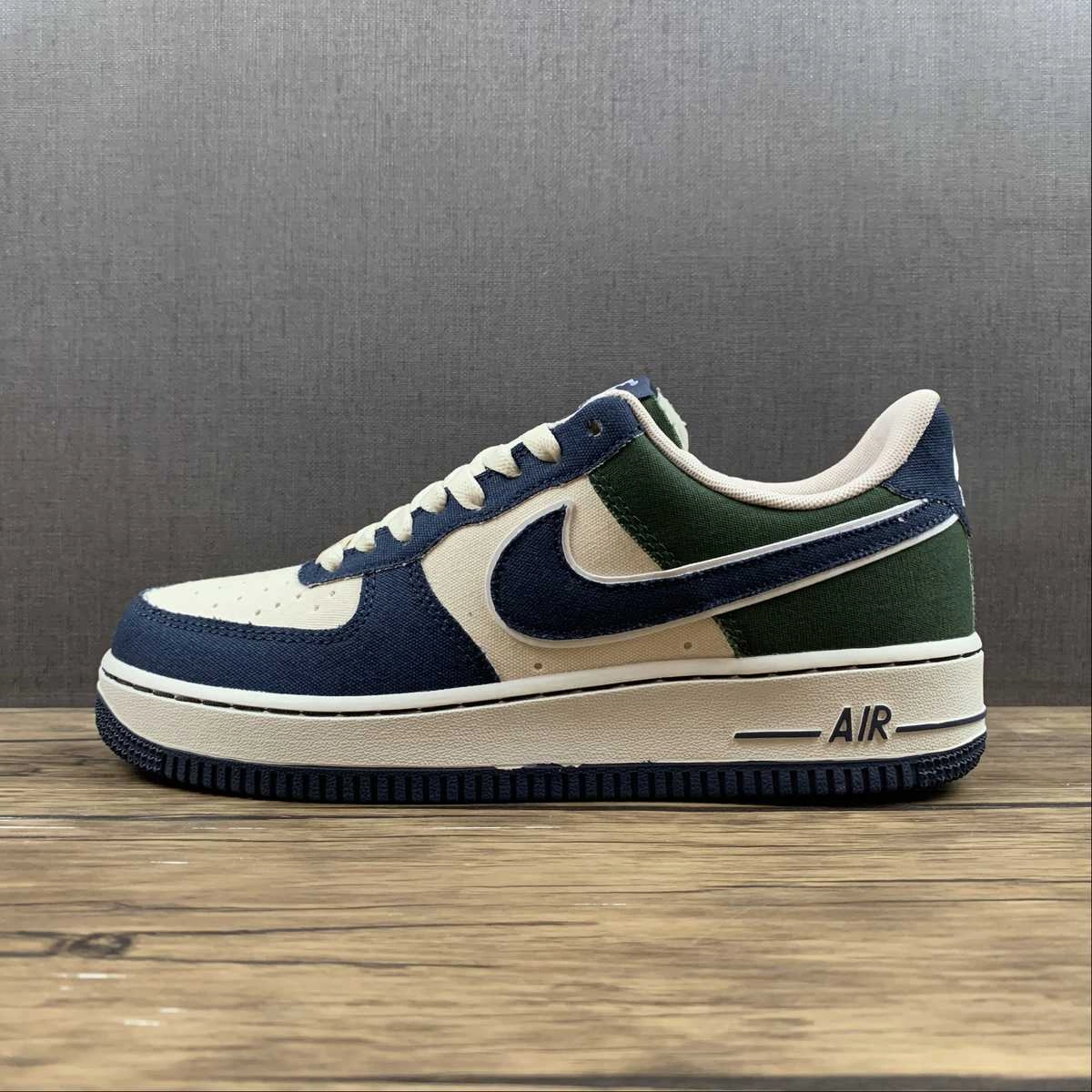 Show Time Air Force 1 07 Low White Midnight Navy Dark Green 315122-661