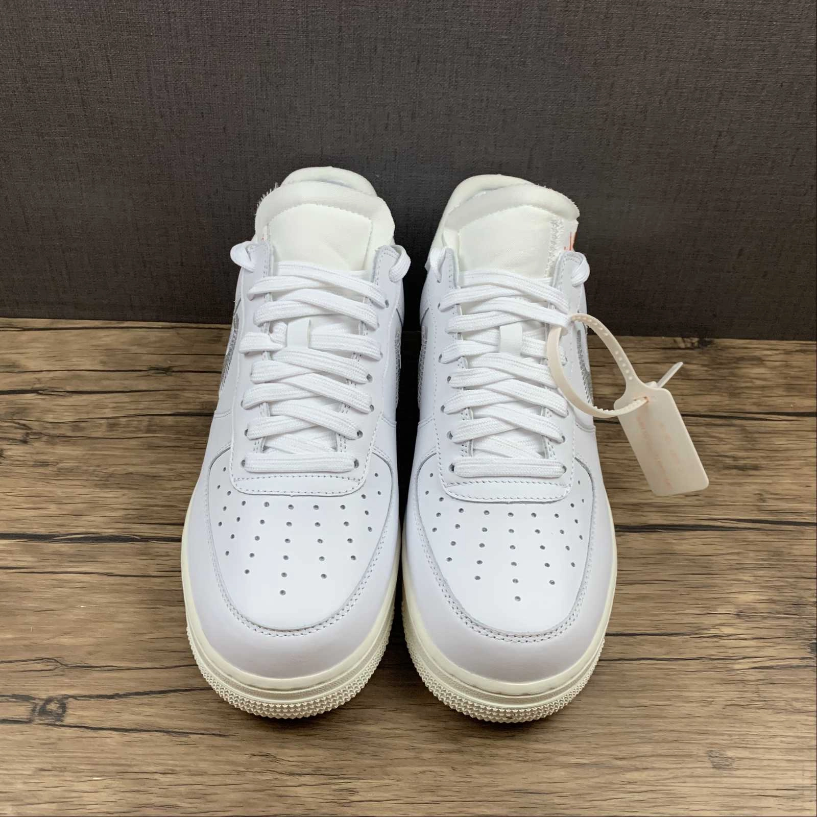 Morning Walk Air Force 1 07 Off-White  White-Metallic Silver-Sail AO4297-100