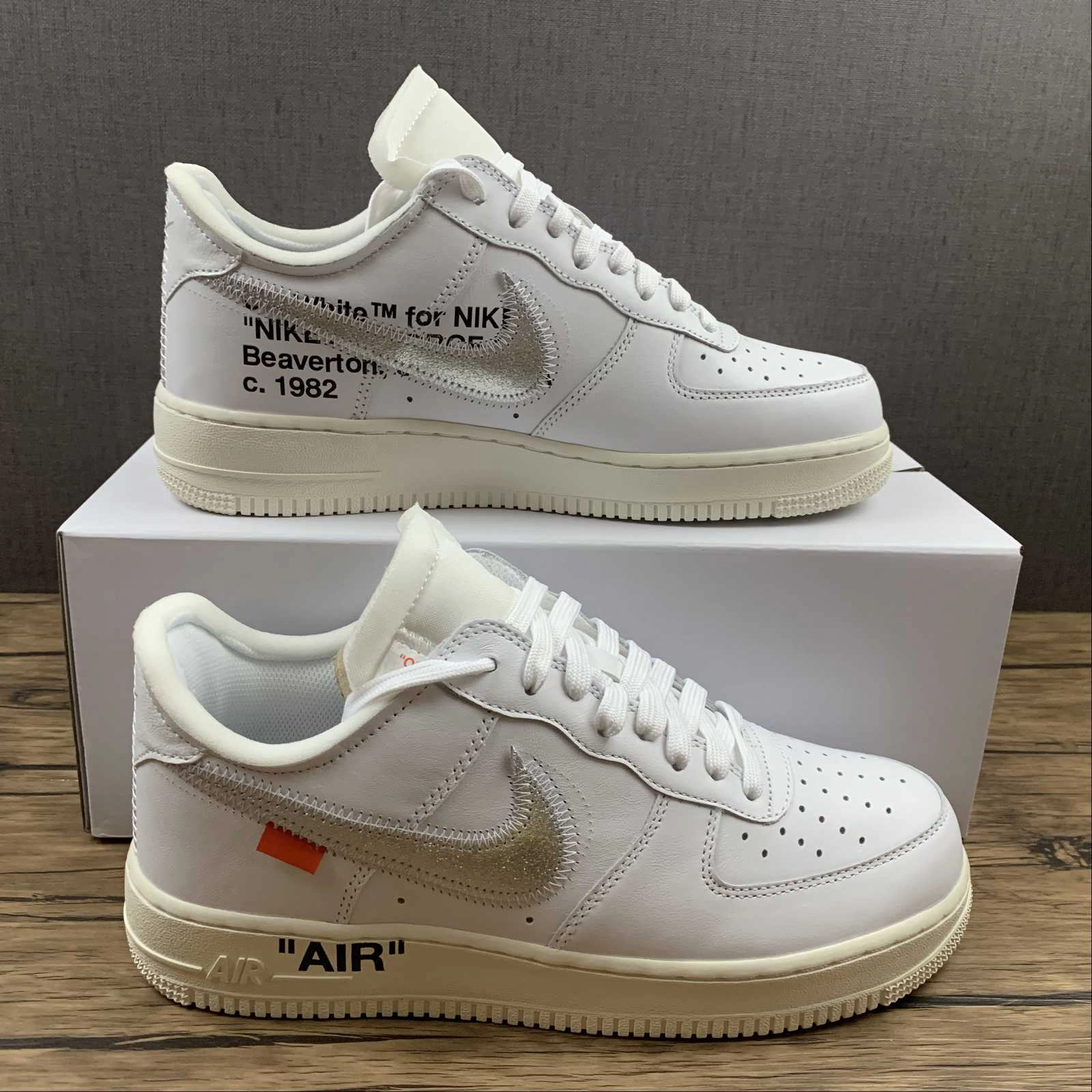 Work From Home Ease Motion Air Force 1 07 Off-White  White-Metallic Silver-Sail AO4297-100