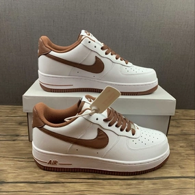 Air Force 1 07 White Brown DH7561-100 Stylish Motion PU Sole