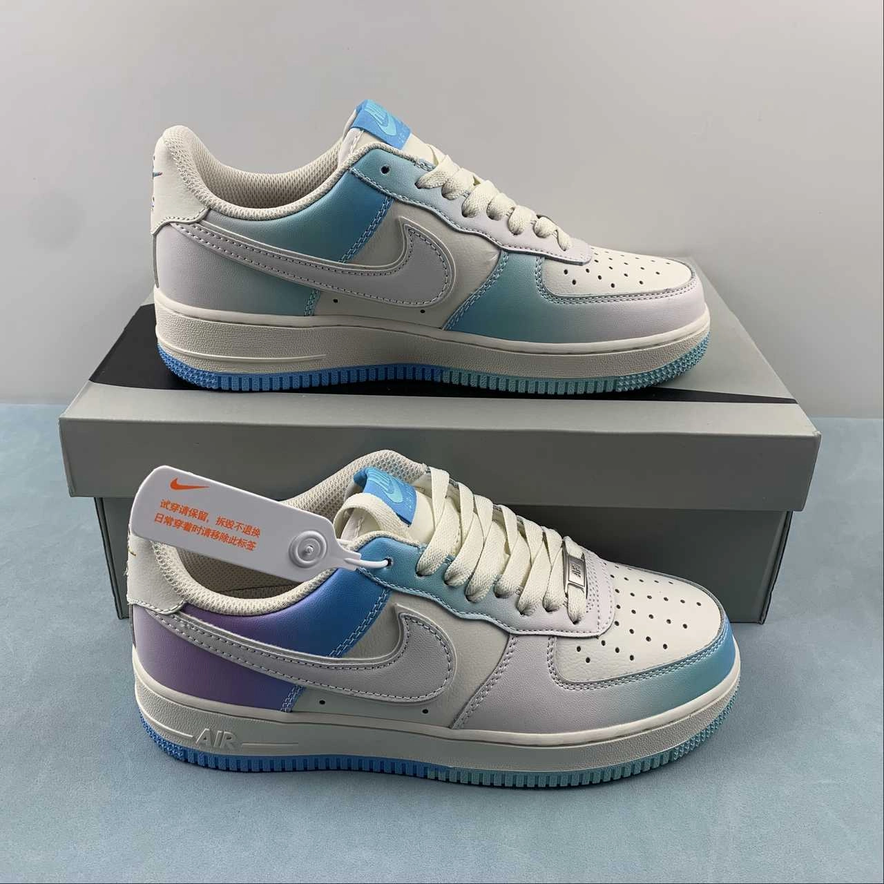 Neutral Tones Dot Play Air Force 1 07 Low Color White Blue Purple DB3301-333