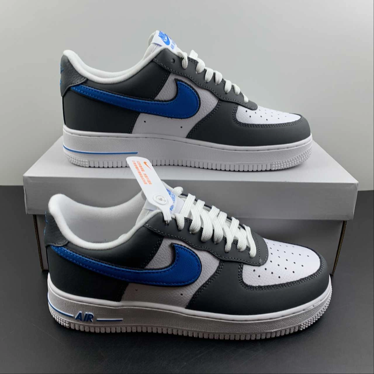 Air Force 1 Low White Mixes Grey Laser Blue FB3360-100 Built Soft