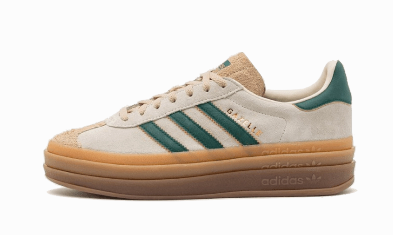 Bold Detail Adidas Gazelle Bold Magic Beige Collegiate Green