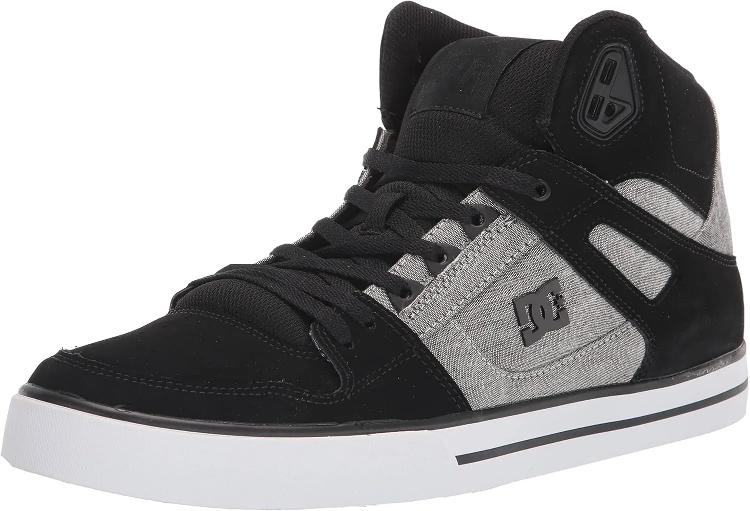 DC Men's Pure High Top Wc Skate Shoes Casual Sneakers, Black/Battleship/Armor, 11