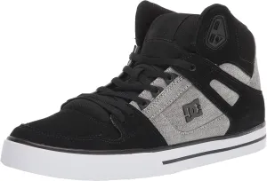 DC Men's Pure High Top Wc Skate Shoes Casual Sneakers, Black/Battleship/Armor, 11