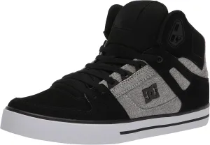 DC Men's Pure High Top Wc Skate Shoes Casual Sneakers, Black/Battleship/Armor, 8
