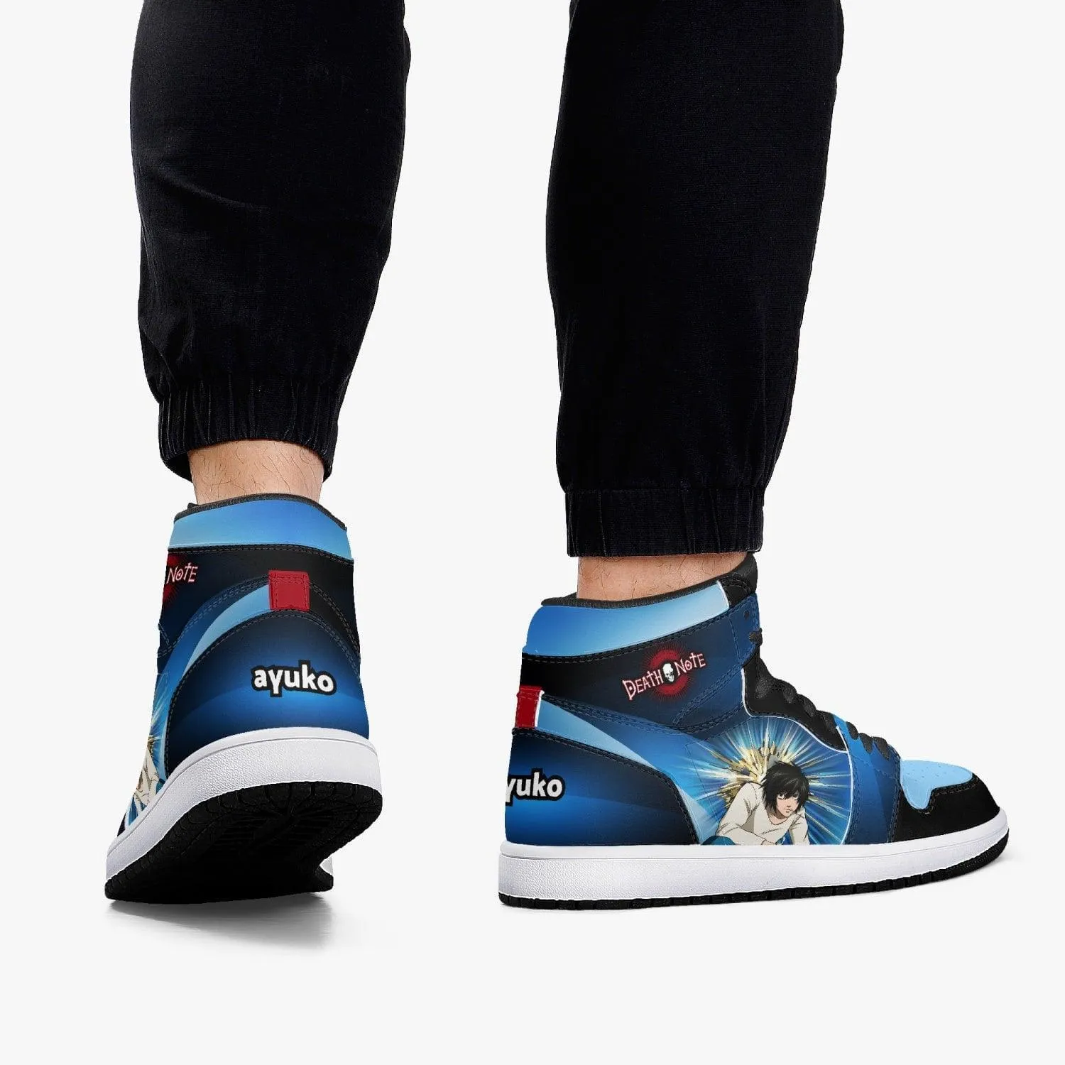 Death Note 'L' Blue JD1 Mid Anime Shoes