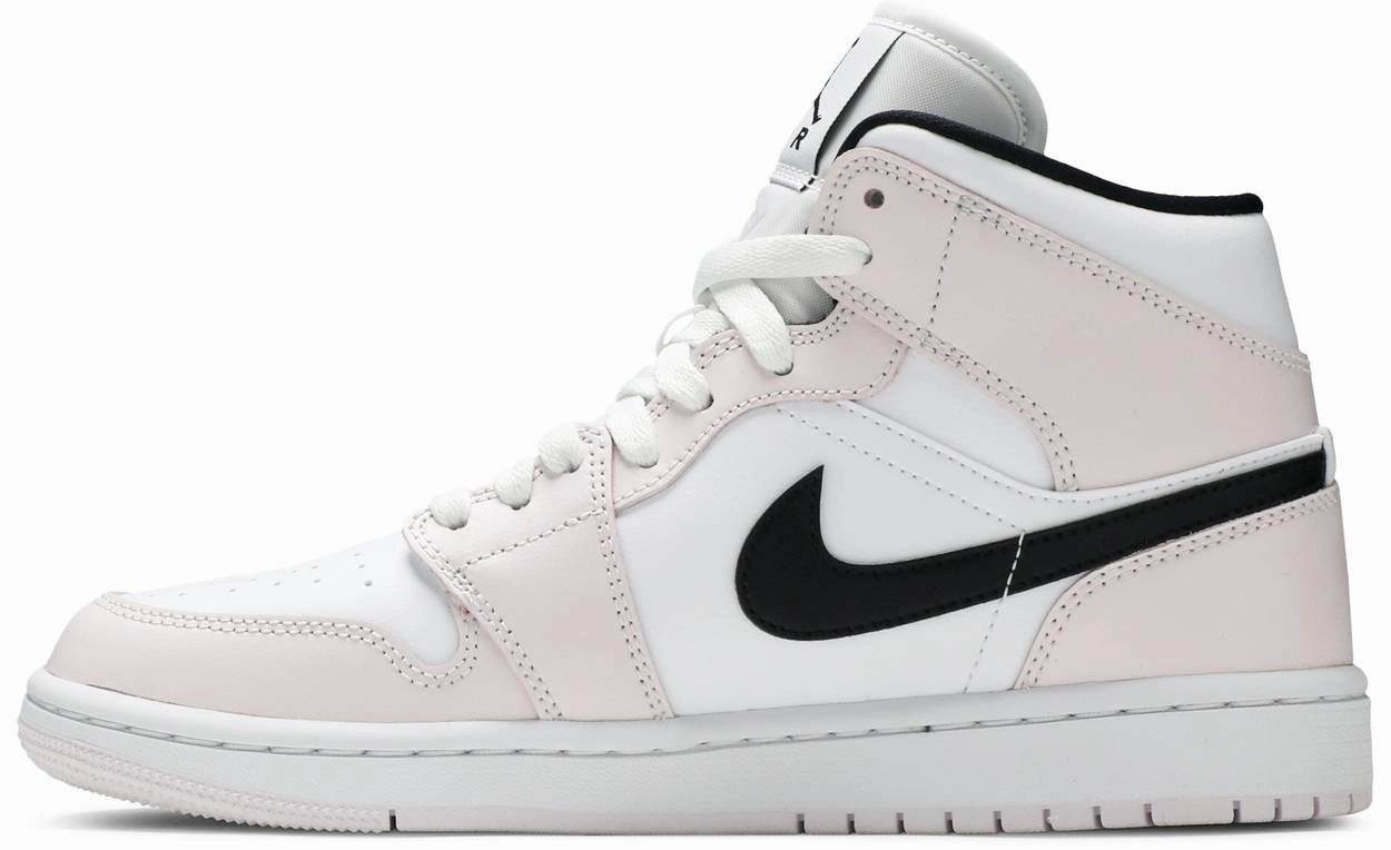 Hydrophobic Upper Material Running Nike Jordan 1 Mid Barely Rose W