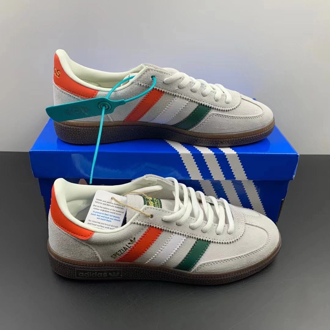 Adidas Handball Spezial St. Patrick's Day Clear Brown White Gold Metallic DB3570 branded shoes