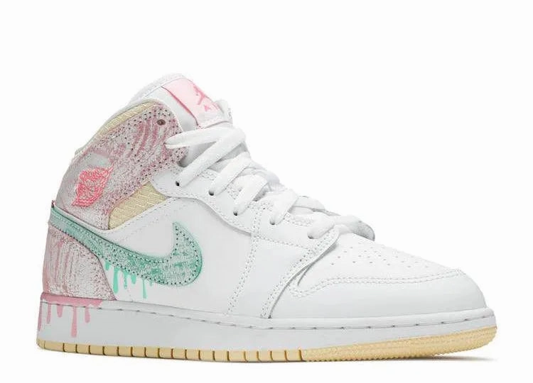 Any Terrain Low Profile Design Air Jordan 1 Mid Paint Drip (GS)