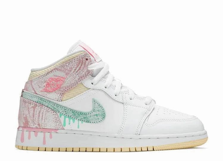 Travel Ready Air Jordan 1 Mid Paint Drip (GS)