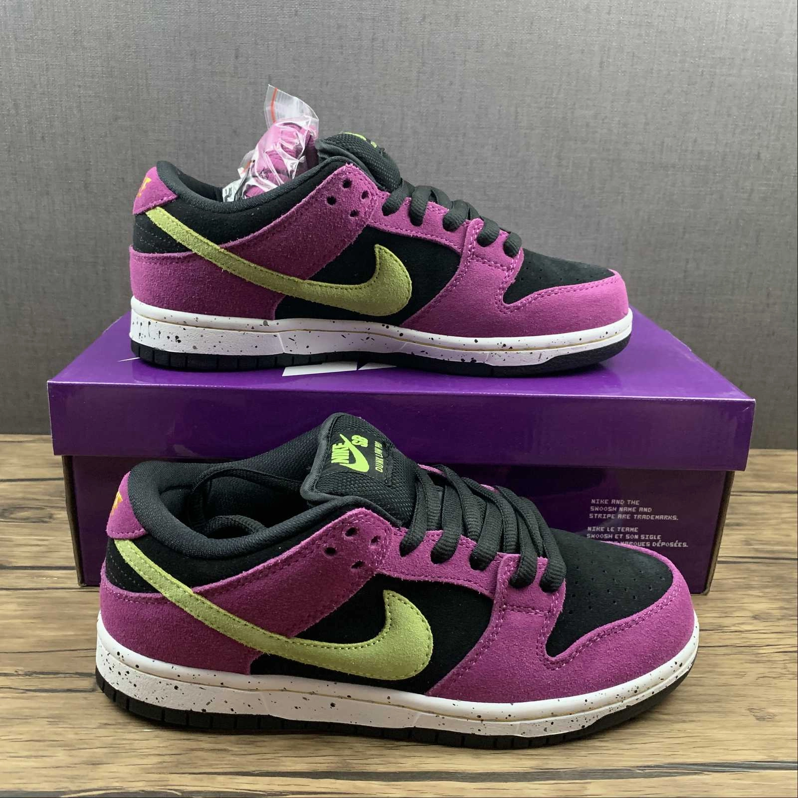 SB Dunk Low Pro ACG Terra Red Plum Black Taxi Citron BQ6817-501 Premium materials