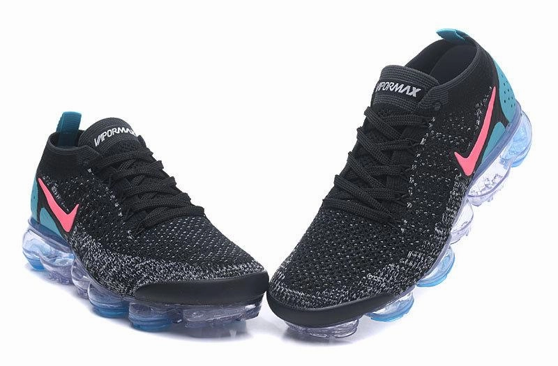 Air Vapormax Flyknit 2.0 Black Blue Pink 942842-008 Sleek Edge Rebound Boost Technology