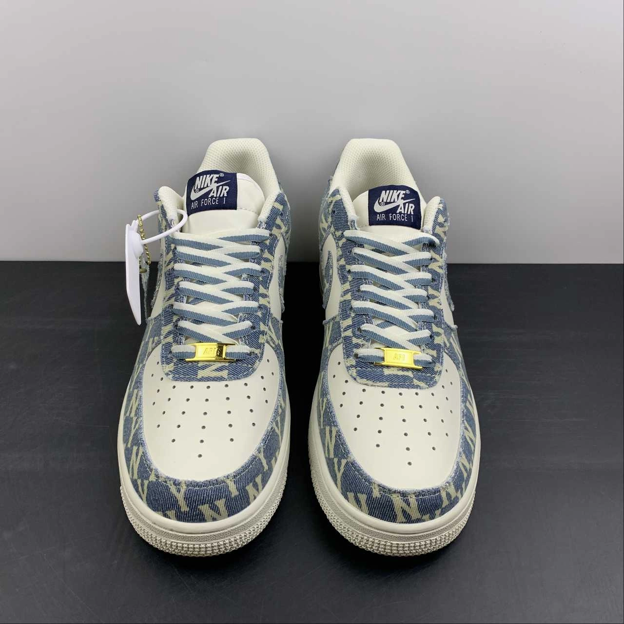 MLB x Air Force 1 07 Low Denim Blue White CW1888-602 waterproof
