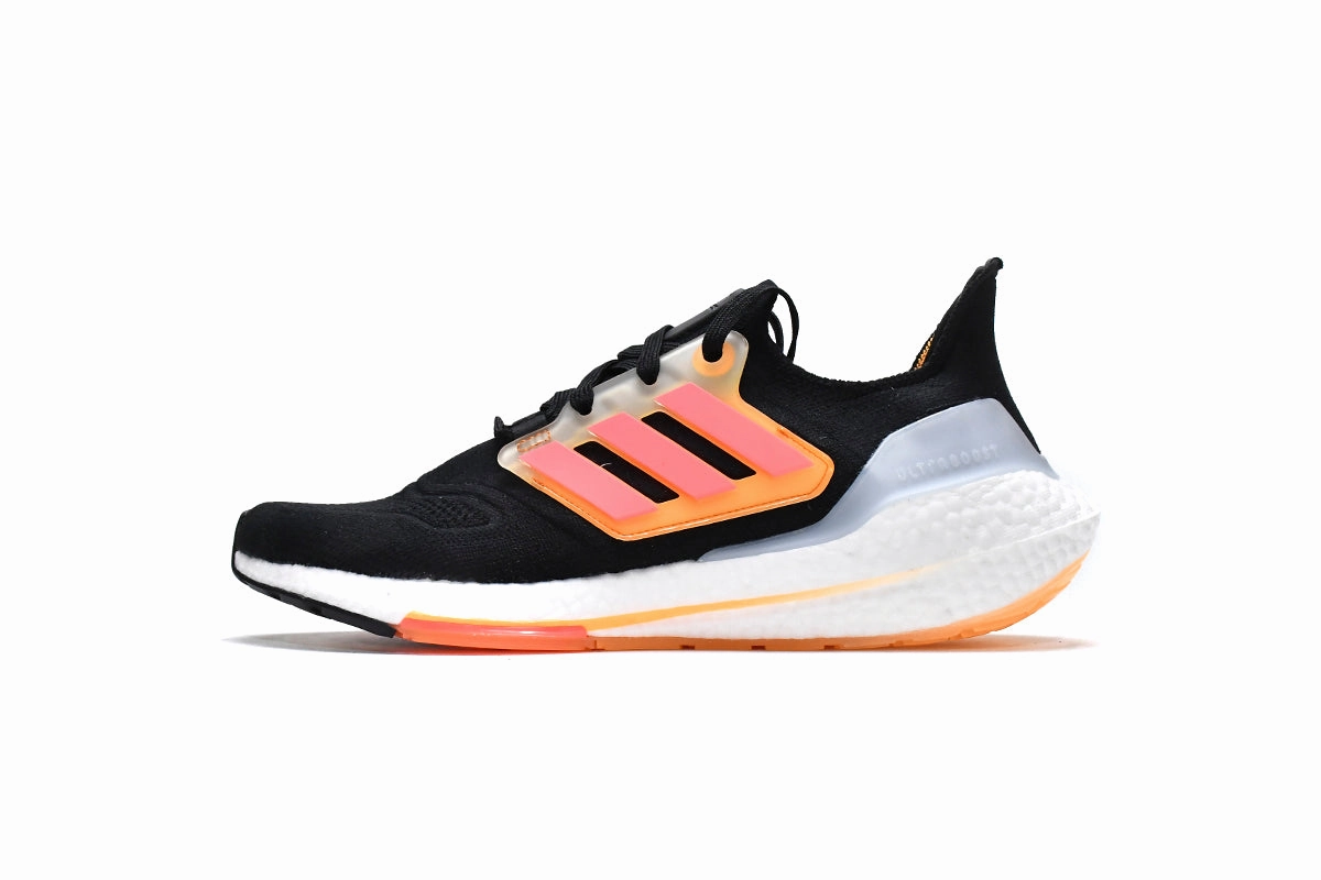 Adidas UltraBoost 22 Black Pink Orange Comfortable Walking