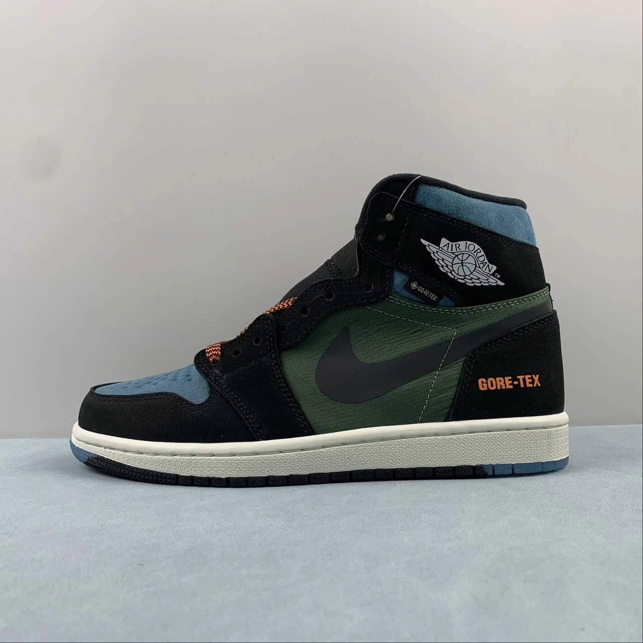 Air Jordan 1 High Element Gore-Tex Sky J Light Olive Bright Mandarin Sail DB2889-003 Light Comfort