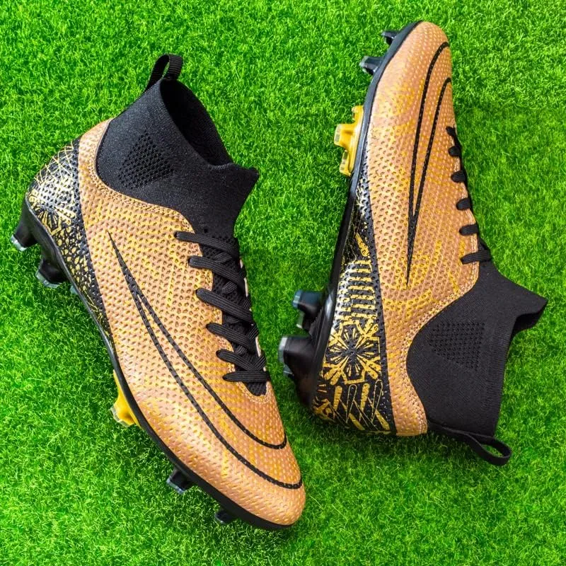 DHOVOR Mens Soccer Cleats Non Slip Athletics Football Trainers Teenagers Football Boots Outdoor and Indoor Soccer Shoes