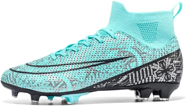 DHOVOR Mens Soccer Cleats Non Slip Athletics Football Trainers Teenagers Football Boots Outdoor and Indoor Soccer Shoes