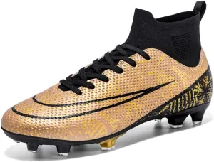 DHOVOR Mens Soccer Cleats Non Slip Athletics Football Trainers Teenagers Football Boots Outdoor and Indoor Soccer Shoes