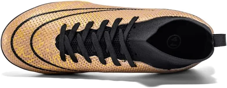 DHOVOR Mens Soccer Cleats Non Slip Athletics Football Trainers Teenagers Football Boots Outdoor and Indoor Soccer Shoes