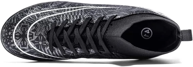DHOVOR Mens Soccer Cleats Non Slip Athletics Football Trainers Teenagers Football Boots Outdoor and Indoor Soccer Shoes