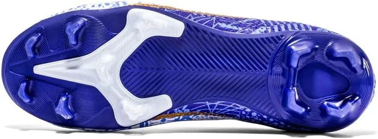 DHOVOR Mens Soccer Cleats Non Slip Athletics Football Trainers Teenagers Football Boots Outdoor and Indoor Soccer Shoes