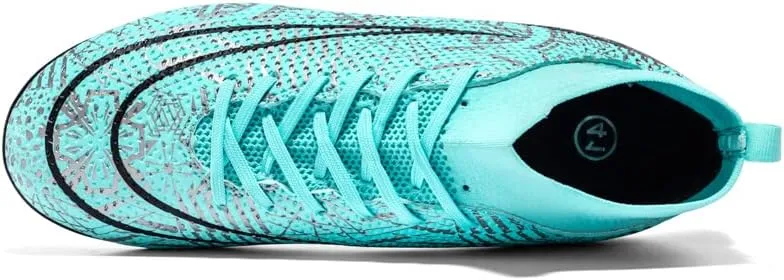 DHOVOR Mens Soccer Cleats Non Slip Athletics Football Trainers Teenagers Football Boots Outdoor and Indoor Soccer Shoes