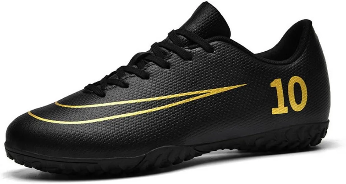 DHOVOR Soccer Cleats Men's Football Shoes Youth Lightweight Football Cleats Anti Slip Athletics Football Trainers Indoor Outdoor Soccer Shoes Men